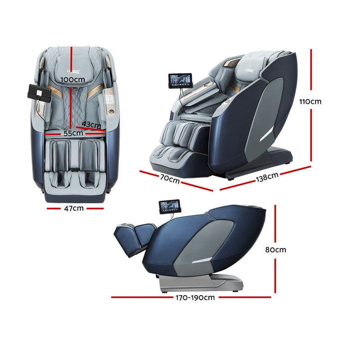 Melisa (Blue) 4D Massage Chair Electric Recliner Double Core Mechanism Massager