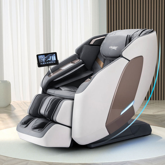 Melisa (White) 4D Massage Chair Electric Recliner Double Core Mechanism Massager