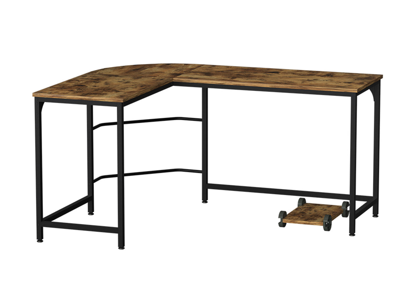 Indys Corner Desk with CPU Stand — Furniture Bazaar