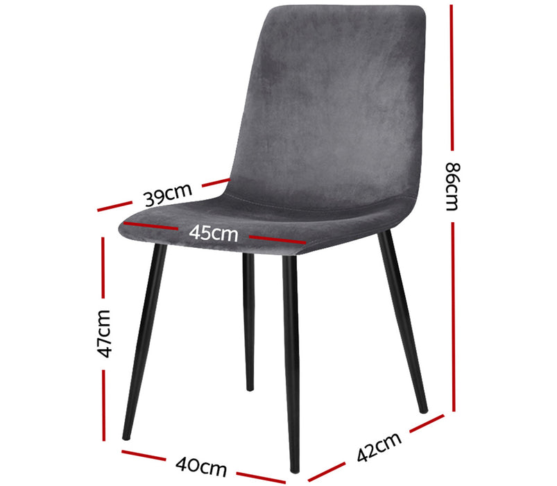 Sono Velvet Dining Chairs (Set of 4)