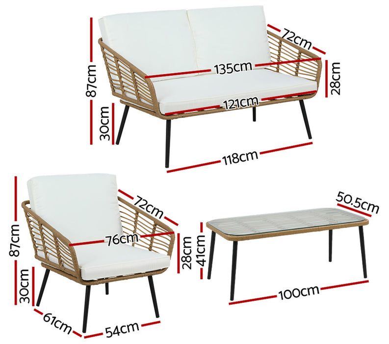 Sarova 4 Piece Outdoor Set