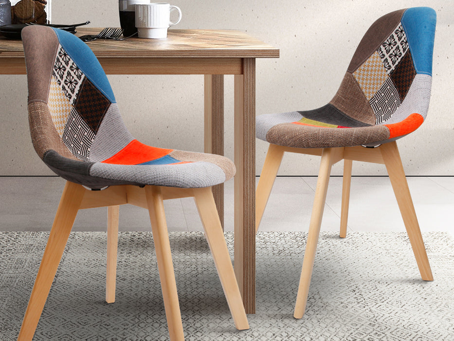 Eiffel Fabric Dining Chairs (Set of 2)