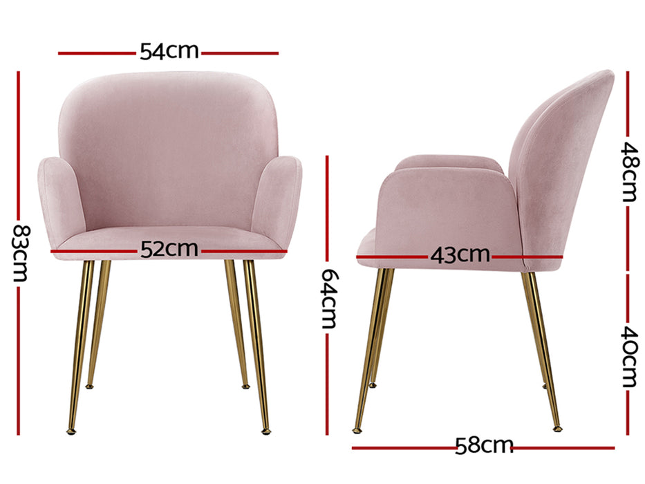 Neeka Velvet Dining Chairs (Set of 2)