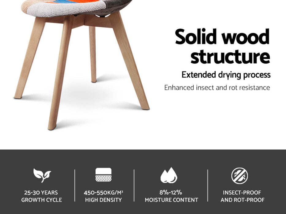 Eiffel Fabric Dining Chairs (Set of 2)