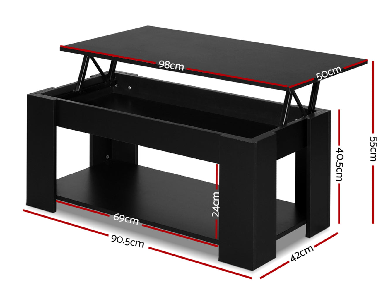 Selfoss LiftTop Coffee Table — Furniture Bazaar