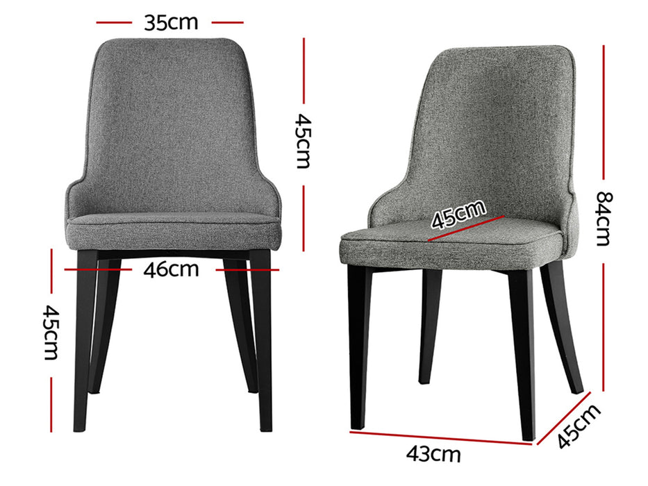 Randy Fabric Dining Chairs (Set of 2)