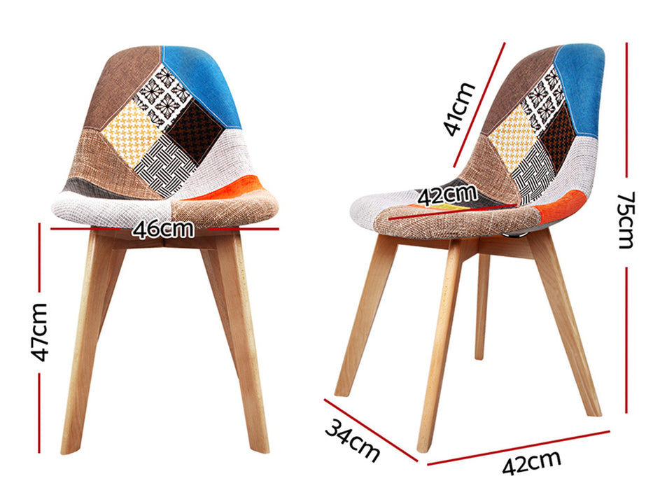 Eiffel Fabric Dining Chairs (Set of 2)