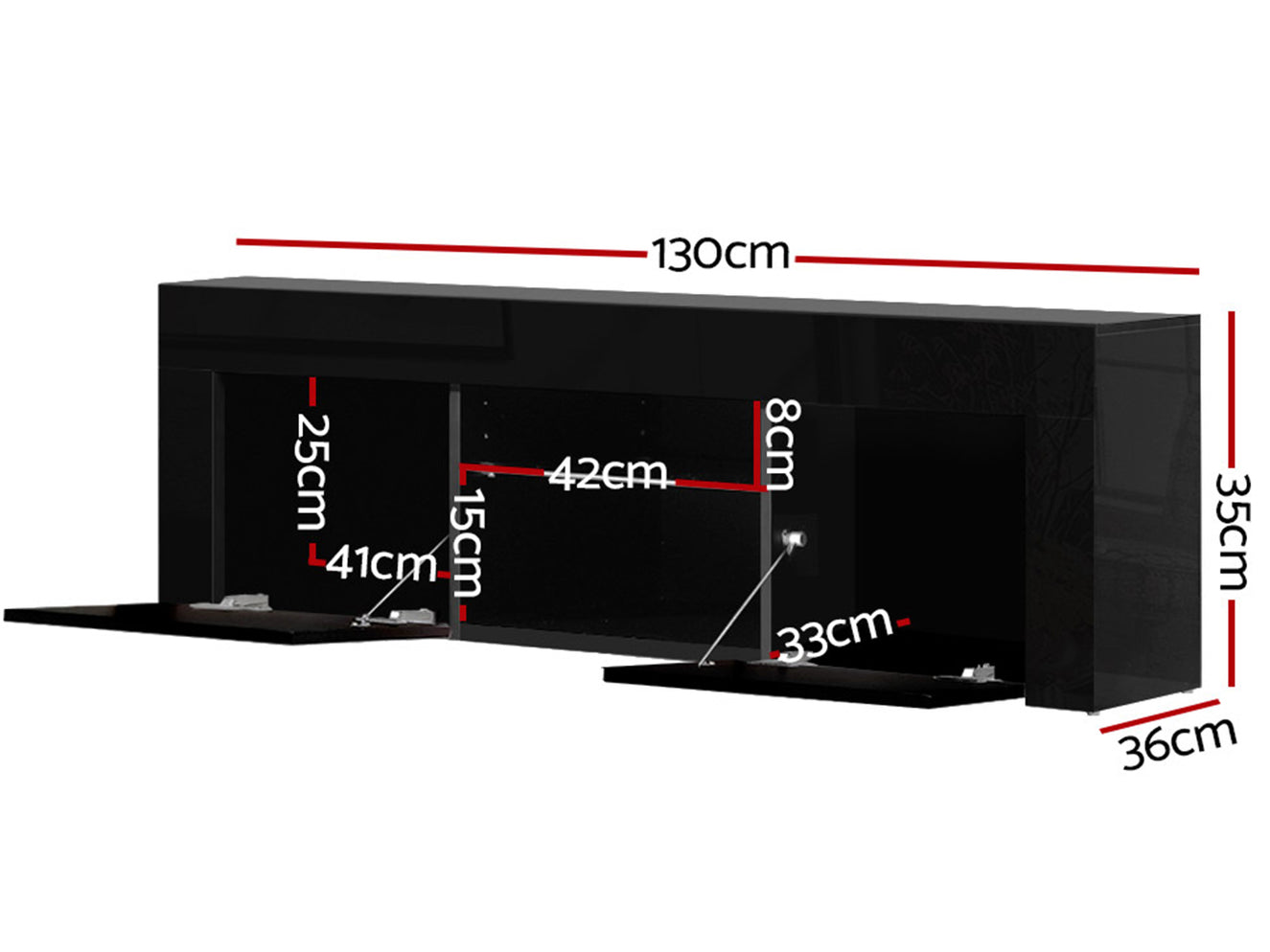 Croydon V2 LED TV Unit — Furniture Bazaar