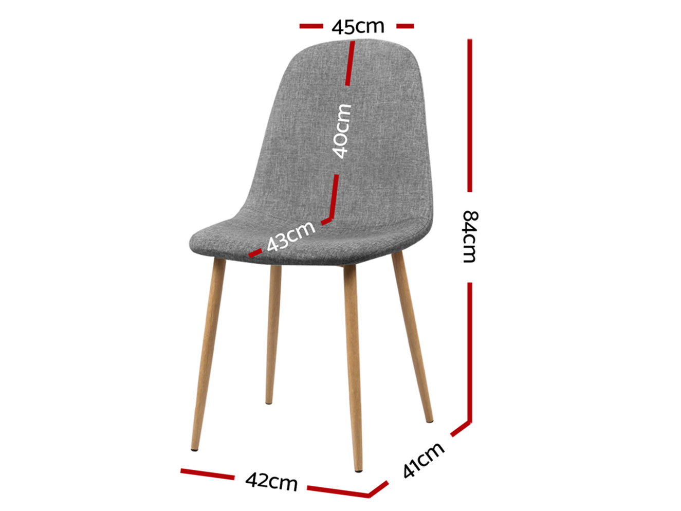 Adama Fabric Dining Chairs (Set of 4) — Furniture Bazaar