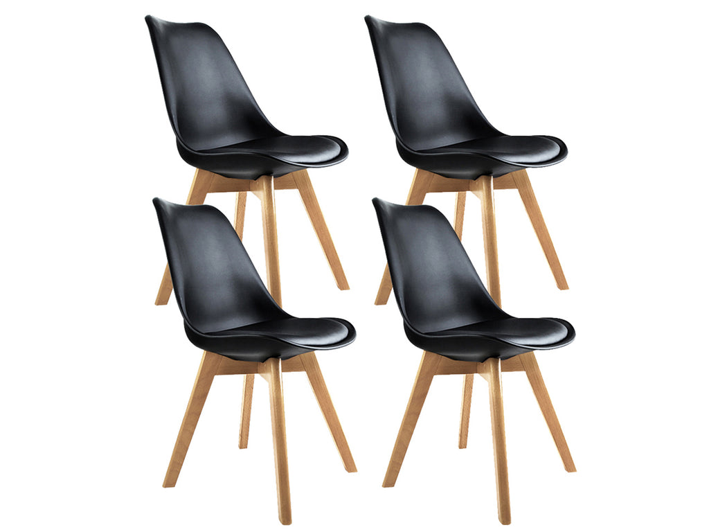 Eiffel PU Dining Chairs (Set of 4) — Furniture Bazaar