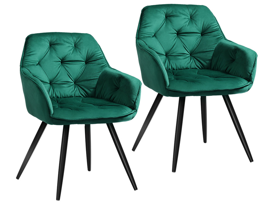 Calida Velvet Dining Chairs (Set of 2)