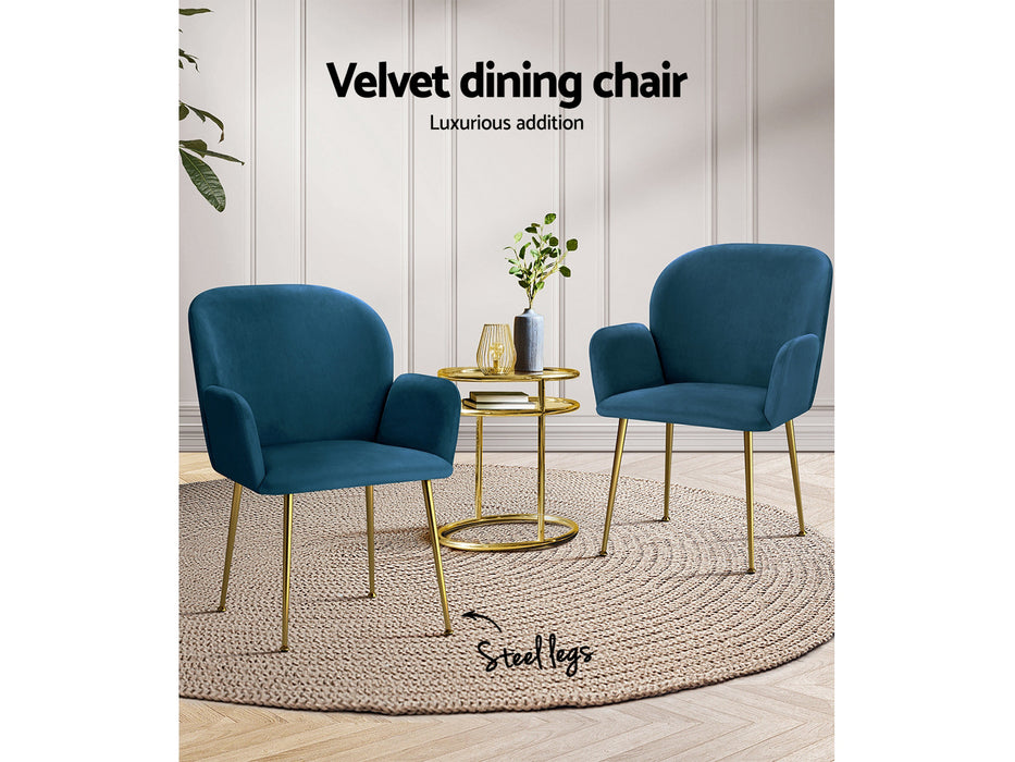 Neeka Velvet Dining Chairs (Set of 2)