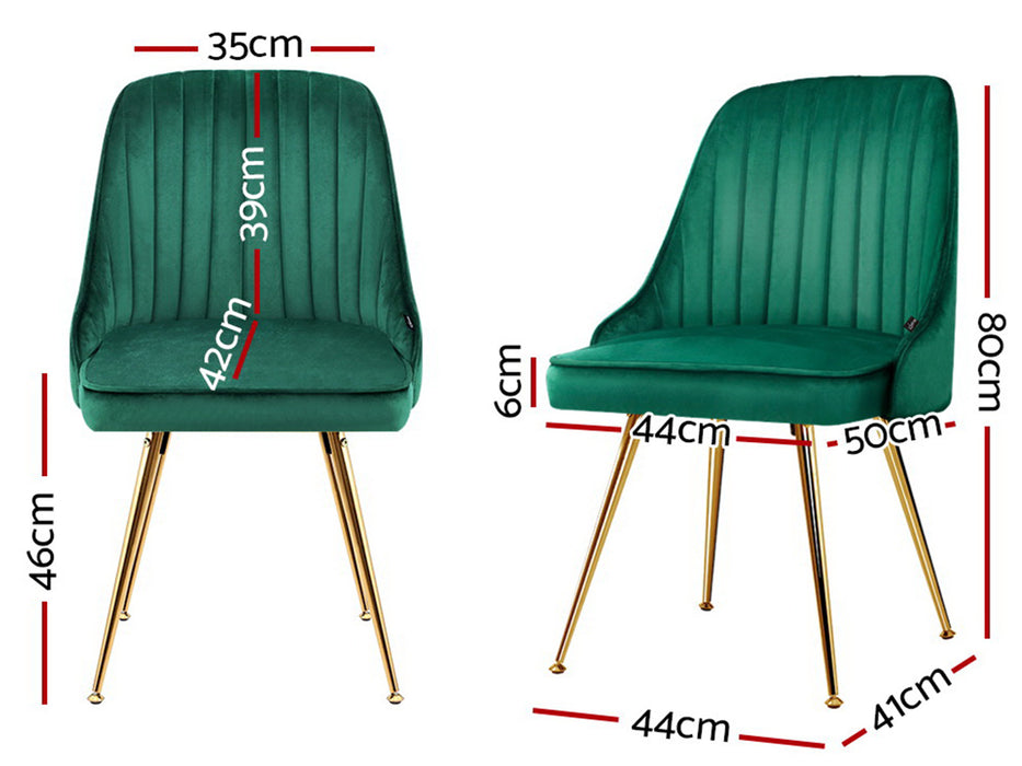 Bissam Velvet Dining Chairs (Set of 2)