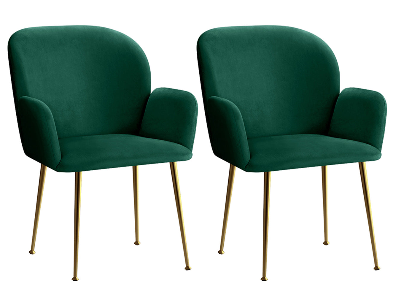 Neeka Velvet Dining Chairs (Set of 2) — Furniture Bazaar