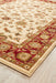 Sydney Collection Classic Rug Ivory With Red Border
