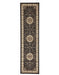 Sydney Collection Medallion Rug Black With Ivory Border